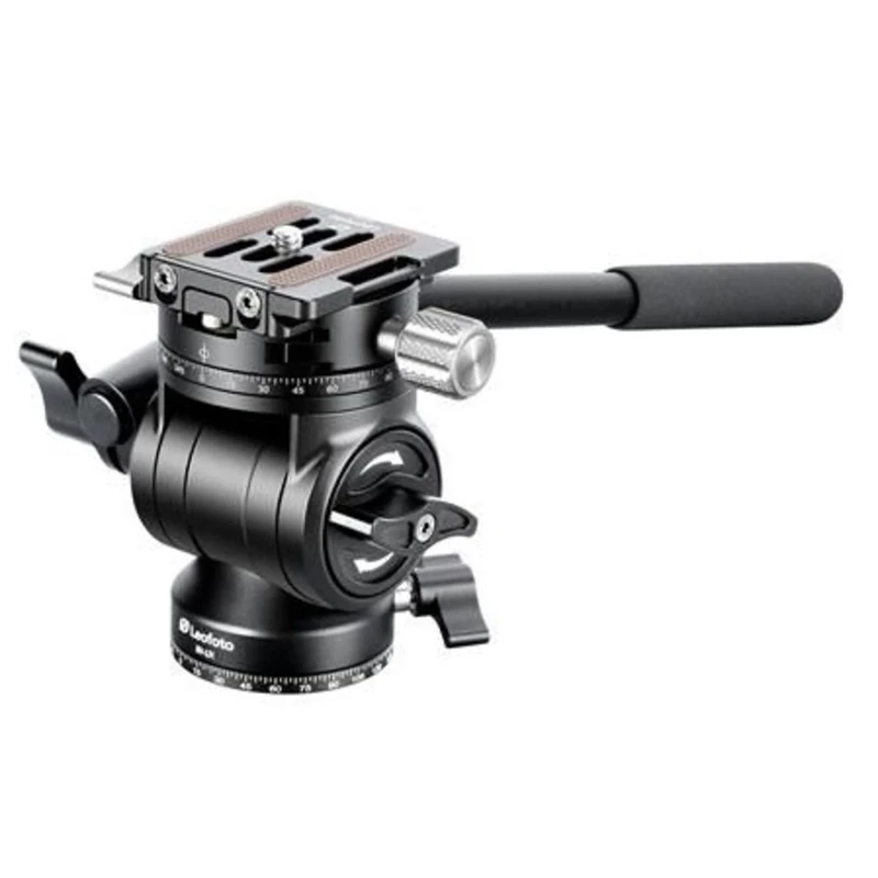 Leofoto - Compact Liquid Video Head - with Dual Panorama Plate - Load Capacity: 3 kg - Ideal for Bird Spotters and Nature Filmers - BV-1R