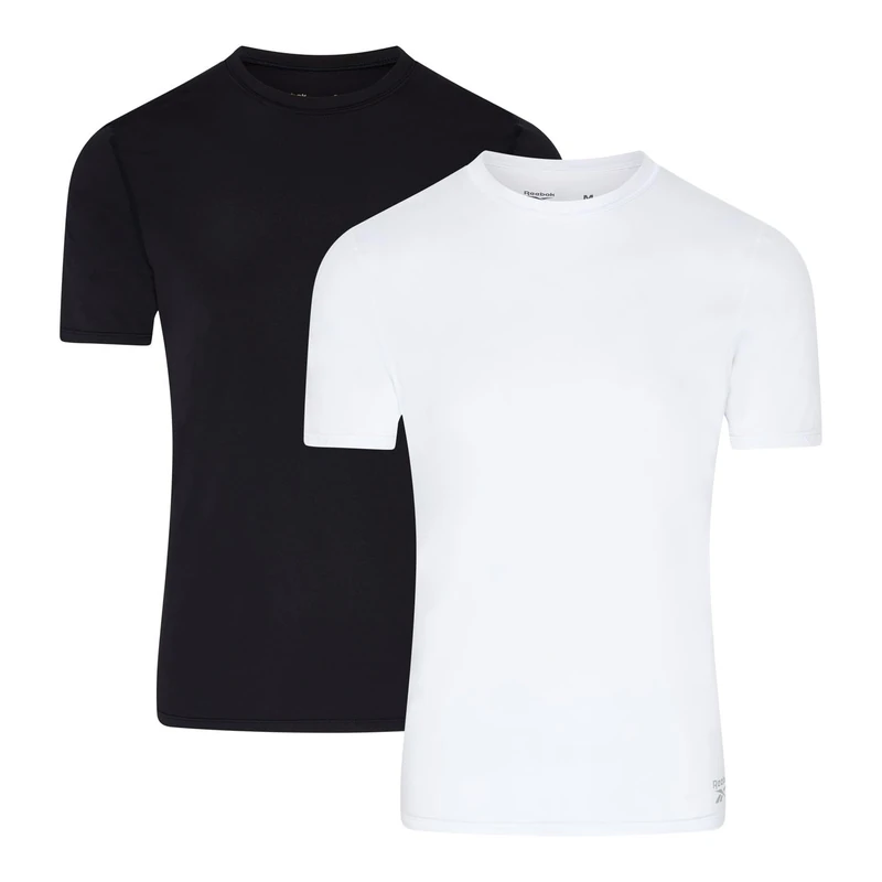 Reebok Clancy Performance Men's T-Shirts - Pack of 2. Fitted Mens T Shirt Multipack, Moisture-Wicking & Lightweight. - Image 1