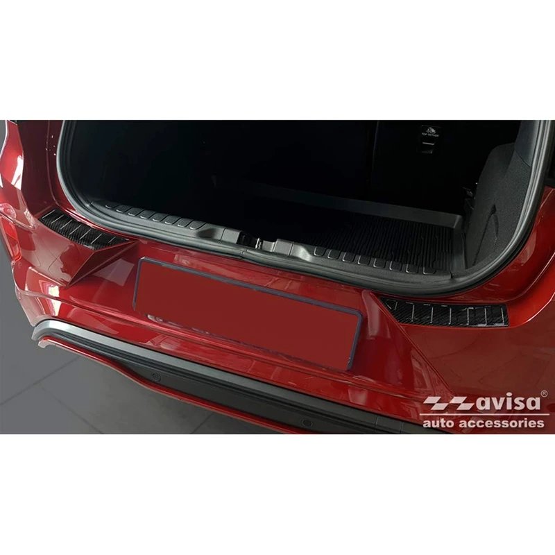 Avisa Real 3D Carbon Rear bumper protector compatible with Ford Puma 2019-2-Pieces