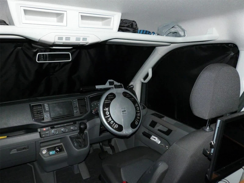 Thermal Blinds Compatible With Renault Kangoo (Second Generation) (Years 2007-2021) (Full Set With Tailgate) With Backing Colour in Pink, Reversible