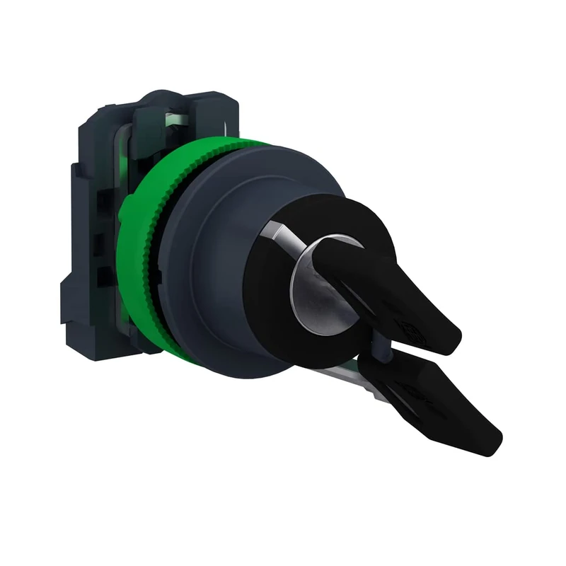 Schneider Electric FLUSH MOUNTED SELECTOR SWITCH KEY 455 2 POS KEY RELEASE LEFT 1NO SCREW CLAMP - Image 1
