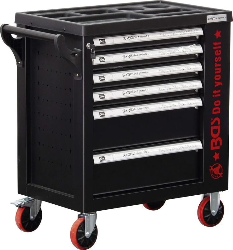 BGS Diy 6055-1 | Workshop Trolley | 6 Drawers | 1 Side Door | empty