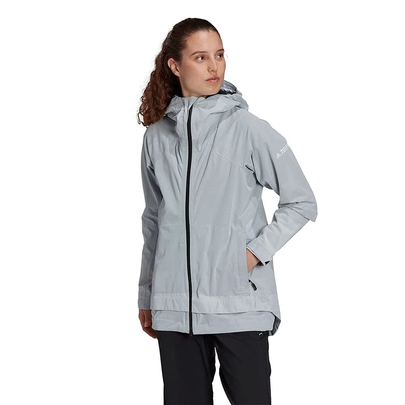 adidas W Prmknt Rain J Women's Jacket, womens, Jacket, GM4786, Azuhal, M