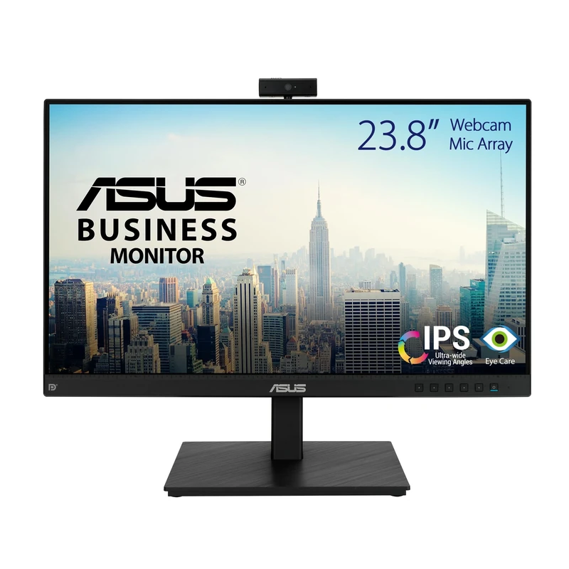 ASUS BE24EQSK Video Conferencing Monitor - 24 inch Full HD, IPS, Frameless, Full HD Webcam, Mic Array, Stereo Speakers, Ergonomic Design, HDMI, Eye Care, Wall Mountable