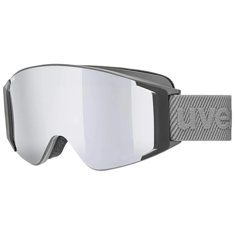 Uvex g.gl 3000 TO - Ski Goggle for Men and Women - Extended Field of Vision & Anti-Fog Coating - incl. Interchangeable Lenses - Rhino/Silver-Clear - One Size
