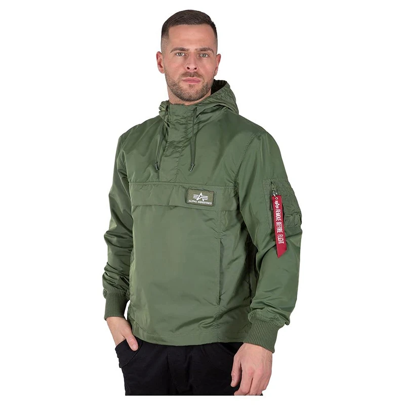 Alpha Industries Men's TT LW Anorak, Verde Salvia, S