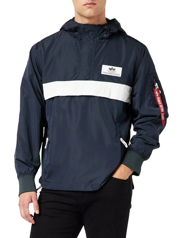 ALPHA INDUSTRIES Men's Defense Anorak Jacket, rep.Blue, XXL