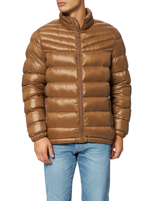 United Colors of Benetton Men's 2rq453hb8 Short Down Jacket, Sepia 0b1, XS