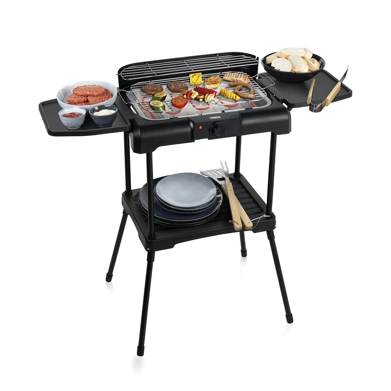 Princess Princess 112250 2-in-1 BBQ Grill 2000 W, 40 x 24.5 cm Cooking Surface with Water Tray