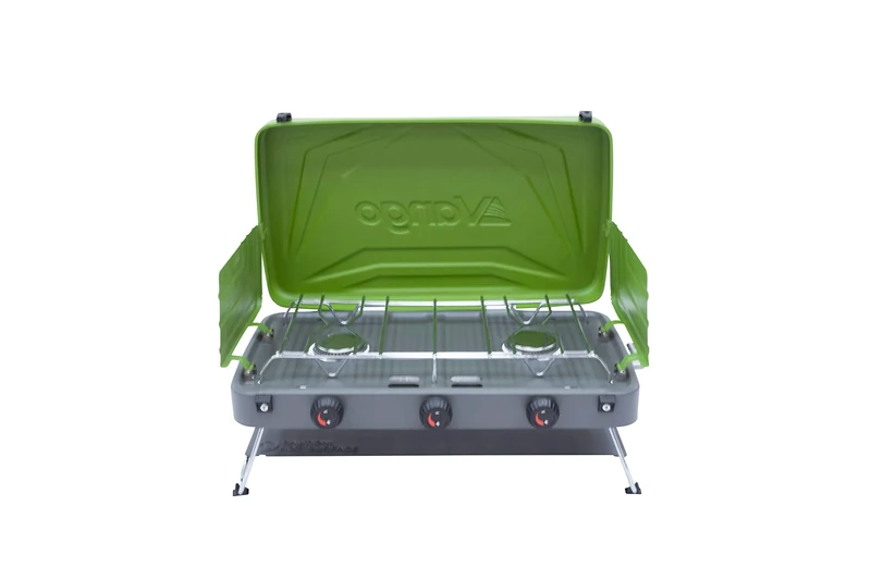 Vango Combi Infrared Compact Gas Stove, 2 Burner Camping Stove additional Infrared Grill and Toaster Function