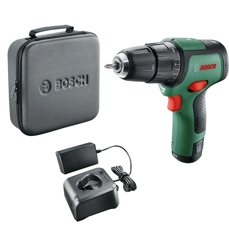 Bosch Cordless Combi Drill EasyImpact 12 (1x Battery, 12 Volt Sstem, in Soft Storage Bag)