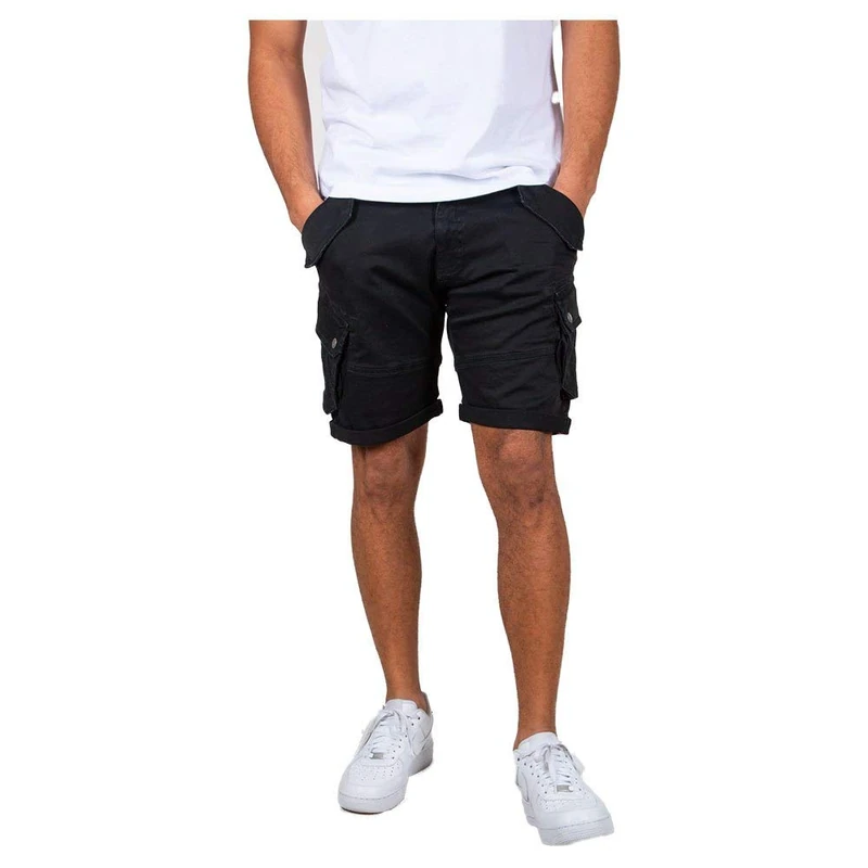 Alpha Industries Combat Shorts for Men, Black, 28