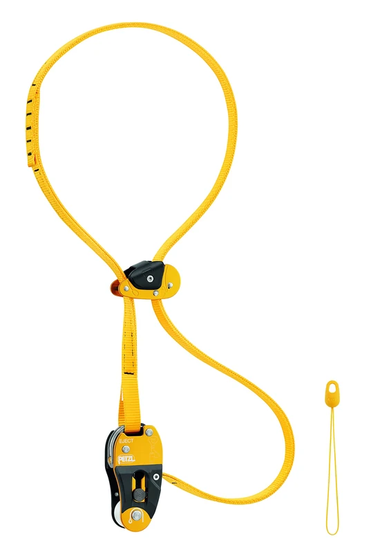 PETZL, Eject, False Adjustable Fork For Work On Plants, Yellow, One Size, Unisex-Adult - Image 1