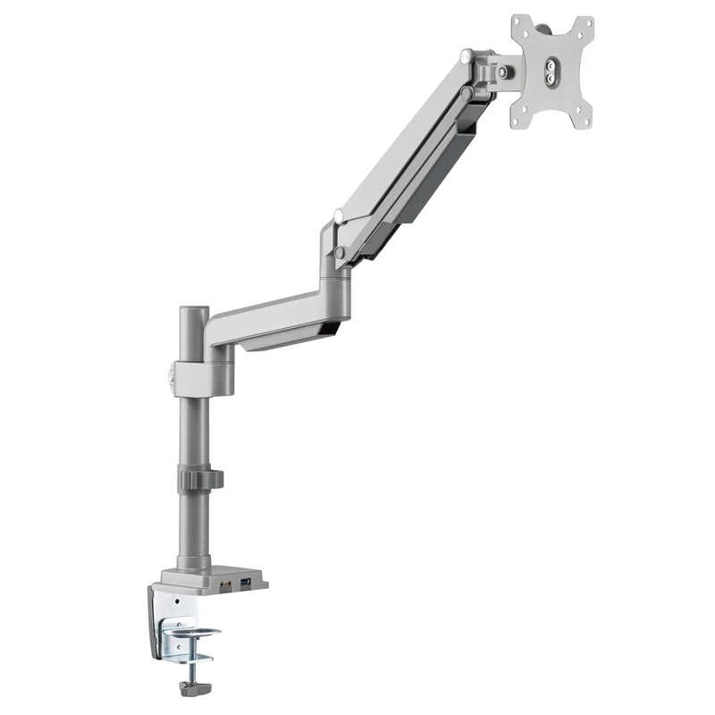 Eaton Tripp Lite Single-Display Flex-Arm Desktop Clamp for 13” to 34” Displays - USB and Audio Ports (Aluminum) (DDR1732SAL)