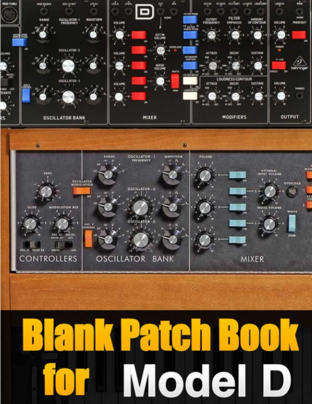 Blank Patch Book for Model D : Blank Patch Sheets Notebook Moog Model D Behringer | 8,5" x 11" A4 Large Notebook , 134 Pages | Very Useful | Convenient to keep your favorite patches in one book