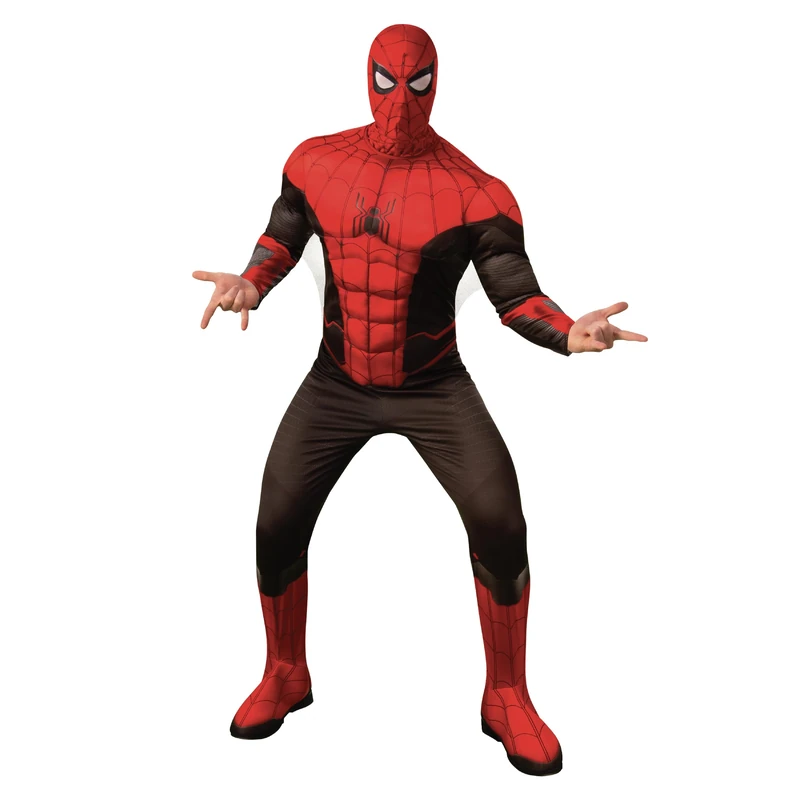 Rubies Official Marvel: Spider-Man 3 No Way Home Adult Deluxe Costume Jumpsuit and Fabric Mask, Standard Halloween Halloween