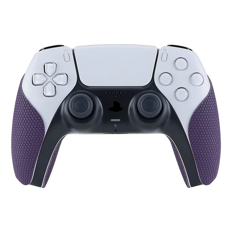 eXtremeRate PlayVital for PS5 Controller Grip – Purple Anti-Slip Handle Covers with Sweat-Absorbent Textured Rubber