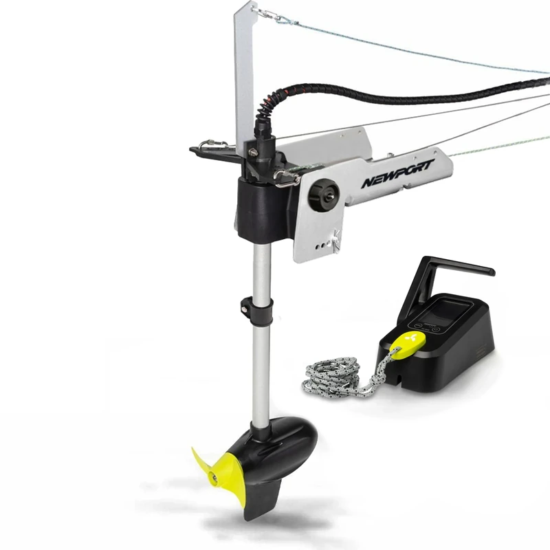 Newport NK180 Kayak Trolling Motor w/Mounting & Steering Bracket Kit 1.8hp Equivalent Brushless Motor Compatible w/ 24V Lithium, AGM, or Lead Acid Deep Cycle Batteries (Battery Not Included) - Image 1