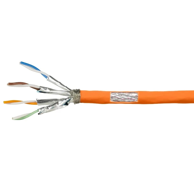 LogiLink Professional CPV0059 - CAT 7 1000MHz LSZH (Low Smoke Zero Halogen) Network Installation Cable with Fire Protection Class: Dca, AWG23 S/FTP 50m Simplex Orange