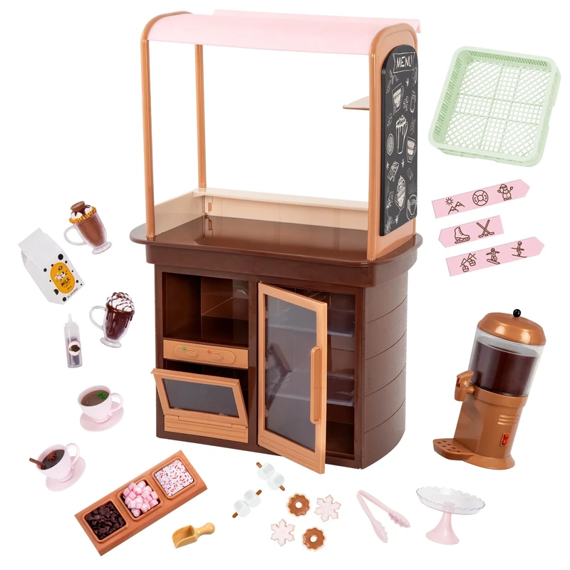 Our Generation – 18-Inch Doll Accessories – Hot Chocolate Stand – Play Food Set – Pretend Play 3+ Years– Choco – Tastic Stand