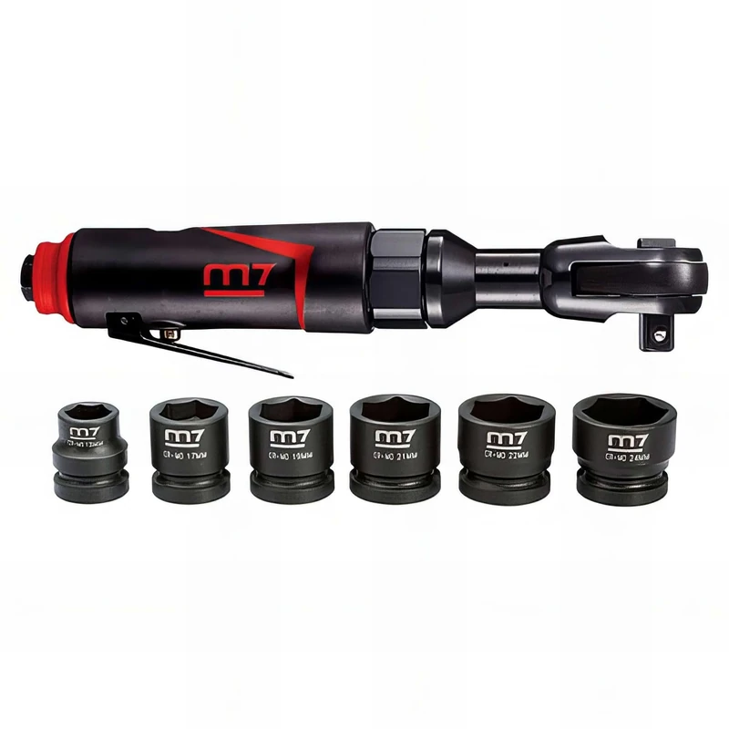 King Tony NE483MA M7 Pneumatic Ratchet 1/2" NE483 and Impact Socket Set MA42006M