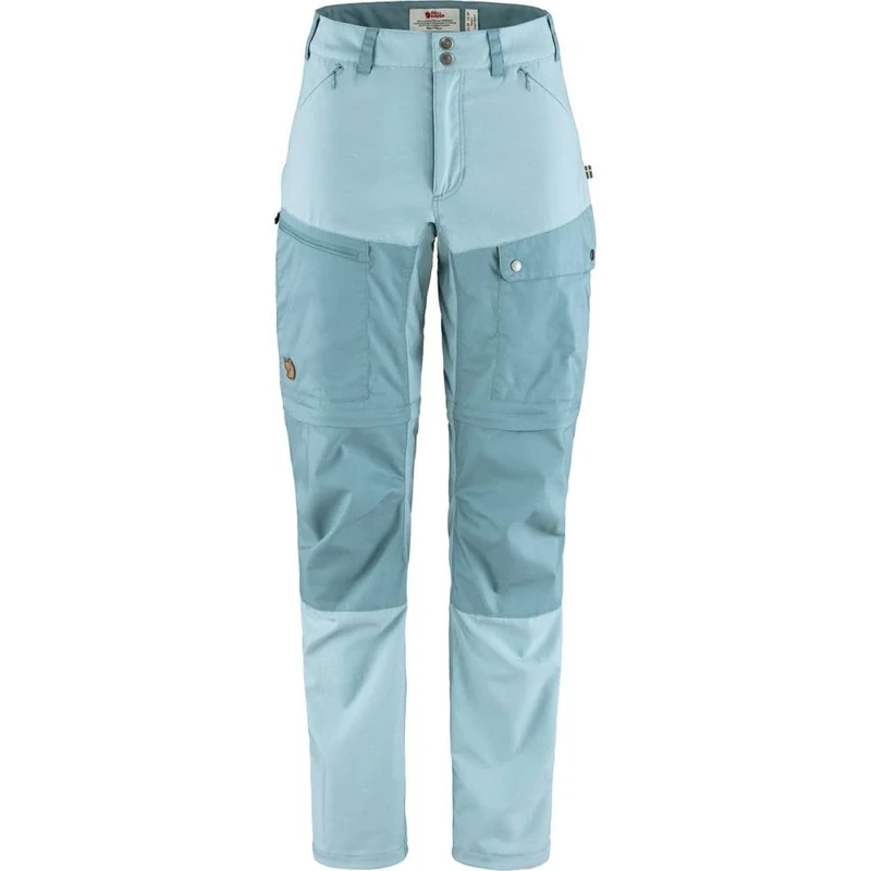 Fjällräven F89834-562-563 Abisko Midsummer Zip Off Trousers, Women, Mineral Blue/Clay Blue, 38