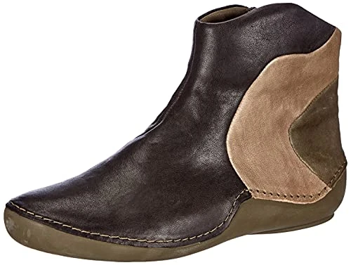 THINK! Women's KAPSL_3-000423 Sustainable Leather Lined Ankle Boots, 3000 Wolf/Kombi, 8.5 UK