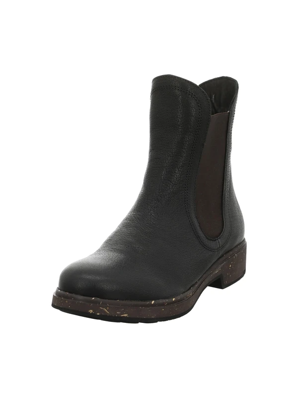 Think! Women's Cogita Chrome-free Tanned, Sustainable Chelsea Boots, 0 Black, 38.5 EU
