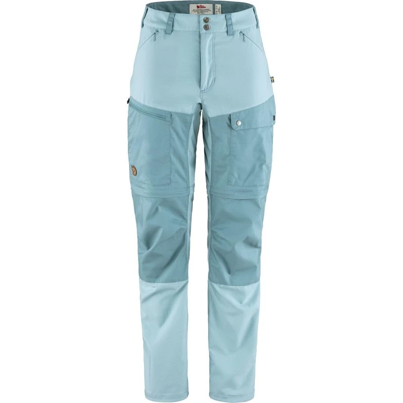 Fjällräven F89834-562-563 Abisko Midsummer Zip Off Trousers, Women, Mineral Blue/Clay Blue, 36