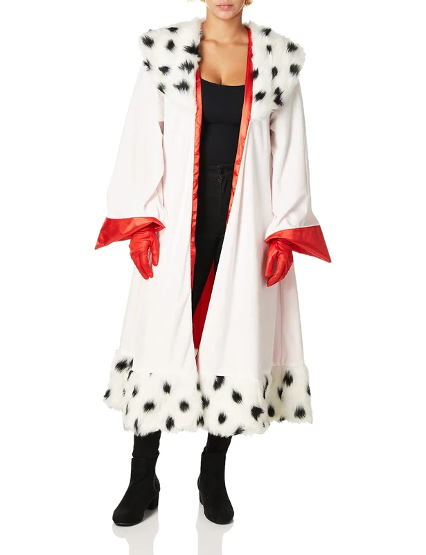 DISGUISE 119429E Cruella Jacket Deluxe Adult Costume de Vil Sized, Multicolored, L (12-14)