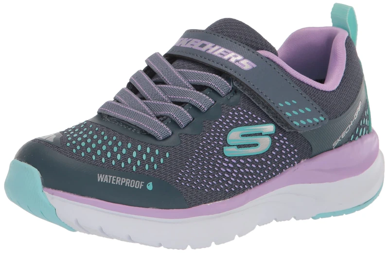 Skechers Girl's Ultra Groove Hydro Mist Sneakers, Gray Textile/Multi Trim, 13 UK Child
