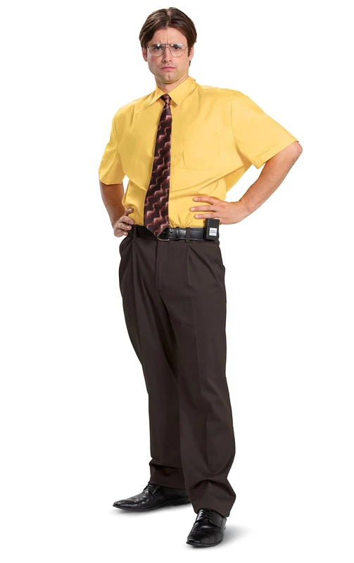 DISGUISE 118809T Dwight Schrute, Official The Office Costume Accessories for Adults Sized, Multicolored, Medium - Image 1