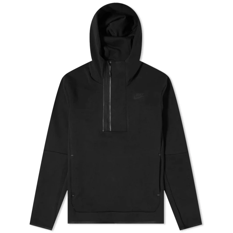NIKE Men's Tch Hz Hooded Sweatshirt, Mens, Hooded Sweatshirt, CZ9899, Black/Black, XL