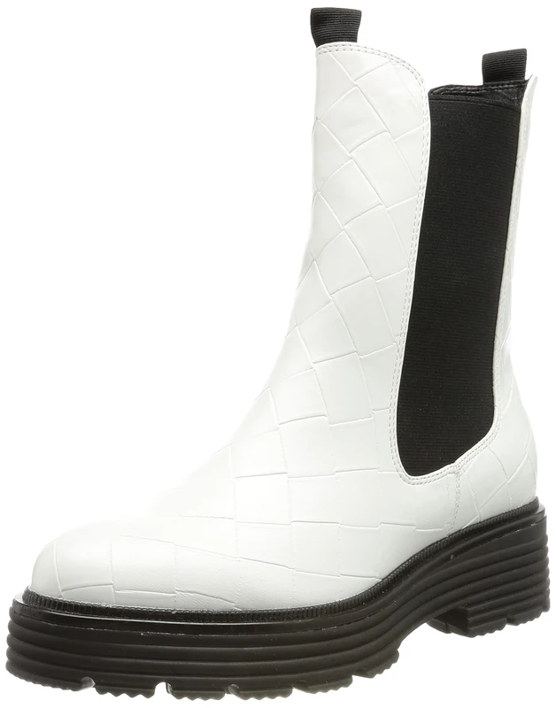Tamaris Women's 1-1-25426-27 Chelsea Boot, White Struct, 6 UK