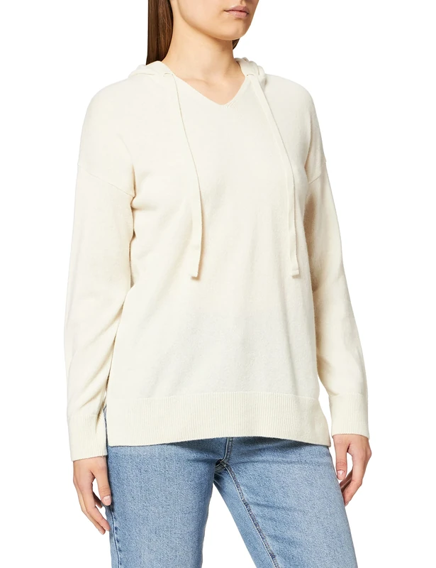 United Colors of Benetton Women's Maglia C/CAPP. M/L 1033D2492 Sweater, Bianco 600, S