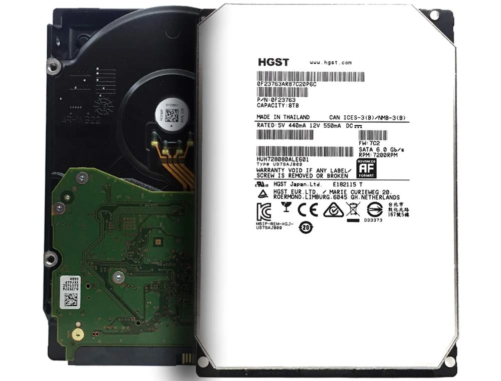 HGST Ultrastar He8 HUH728080ALE601 8TB 7200RPM 128MB Cache SATA 6.0Gb/s 3.5inch Enterprise Mechanical Hard Disk (Renewed)