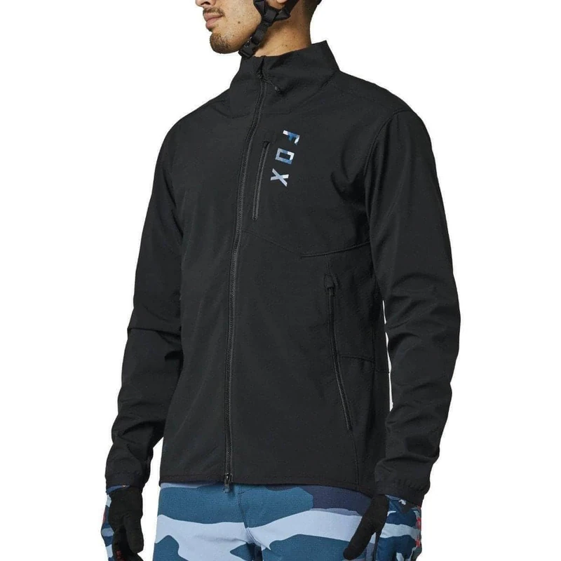 Fox Racing Men's Ranger Fire Jacket, Black/Blue, S