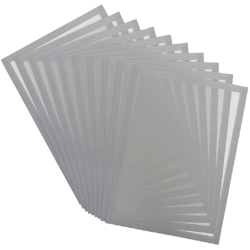 Tarifold ES 195239 – Magneto PRO 10 A4 Magnetic Information Frame for Documents, Notices, Poster, Exchange and Quick Insert – Magnetic Back Metal Surfaces, Silver Grey, 10 Units