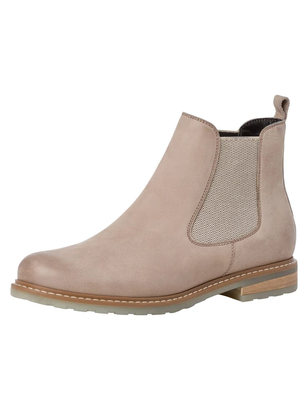 Tamaris Women's Ankle Boots, Women's Chelsea Boots, Comfort Lining, Touchit Footbed, Grey taupe nubuck, 3.5 UK