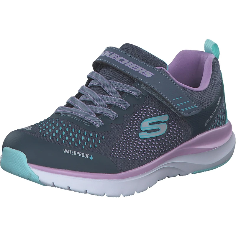 Skechers Girl's Ultra Groove Hydro Mist Sneakers, Gray Textile/Multi Trim, 11 UK Child