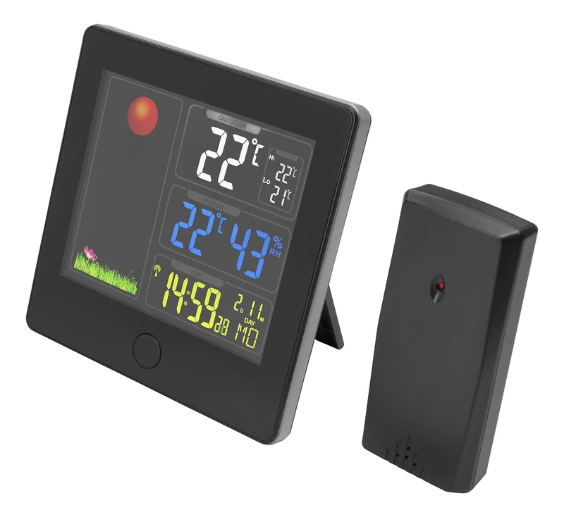 GadgetMonster Weather Station with Outdoor Sensor - Black