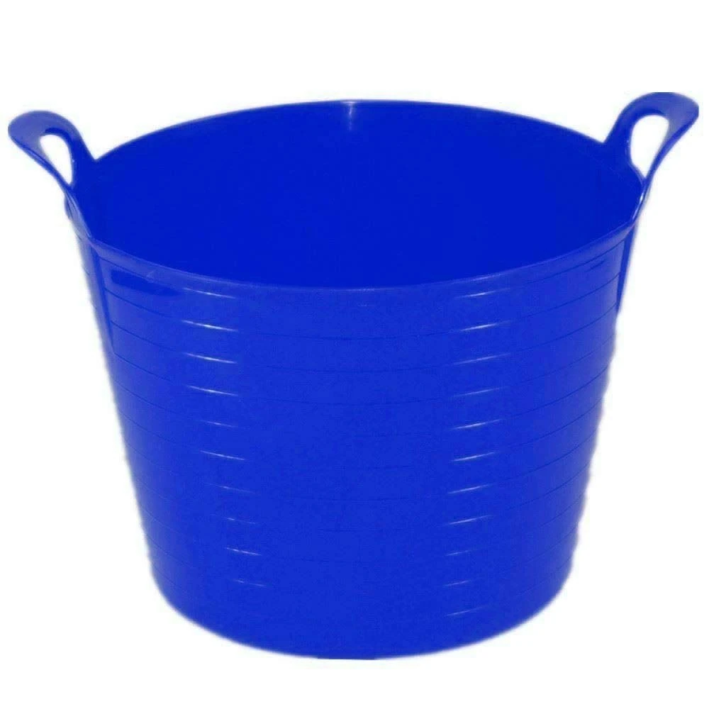 My Home Essentials® 15 Litre Small Flexi Tub Garden Home Flexible Colour Rubber Storage Container Bucket Flex Tub (Dark Blue)