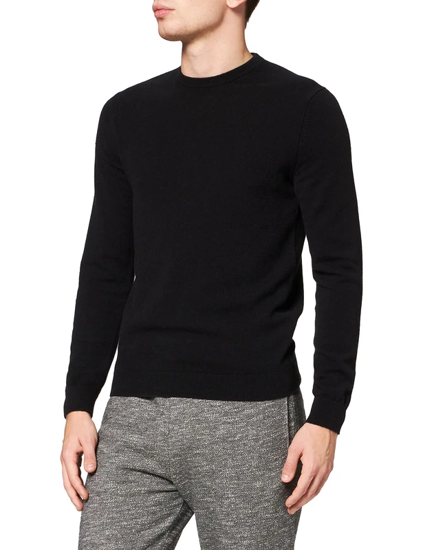 United Colors of Benetton Men's Maglia G/C M/L 1033U1G92 Sweater, Nero 100, L