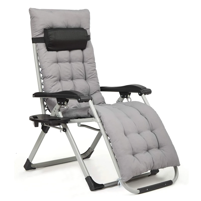 IntimaTe WM Heart Deck Chair, Black, 117 cm x 67 cm x 110 cm