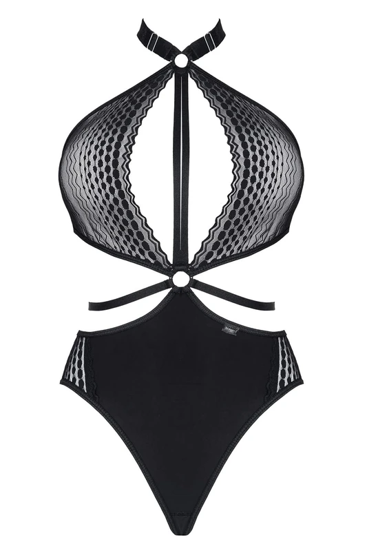 Demoniq Women's Open Bodysuit Black - Black - L