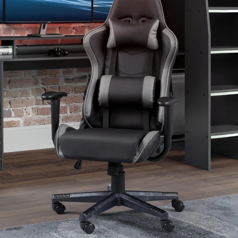 Julian Bowen Comet Gaming Chair - Black/Grey Office Chairs