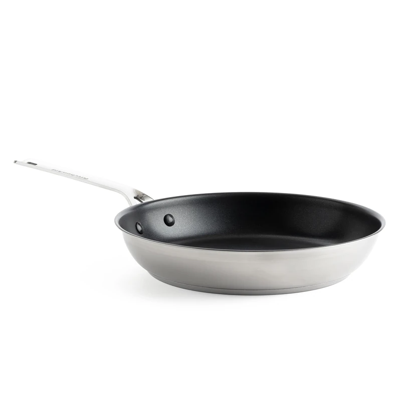 KitchenAid Stainless Steel PFAS-Free Healthy Ceramic Non-Stick 28 cm Frying Pan, Clad, Induction, Oven Safe, Silver - Image 1
