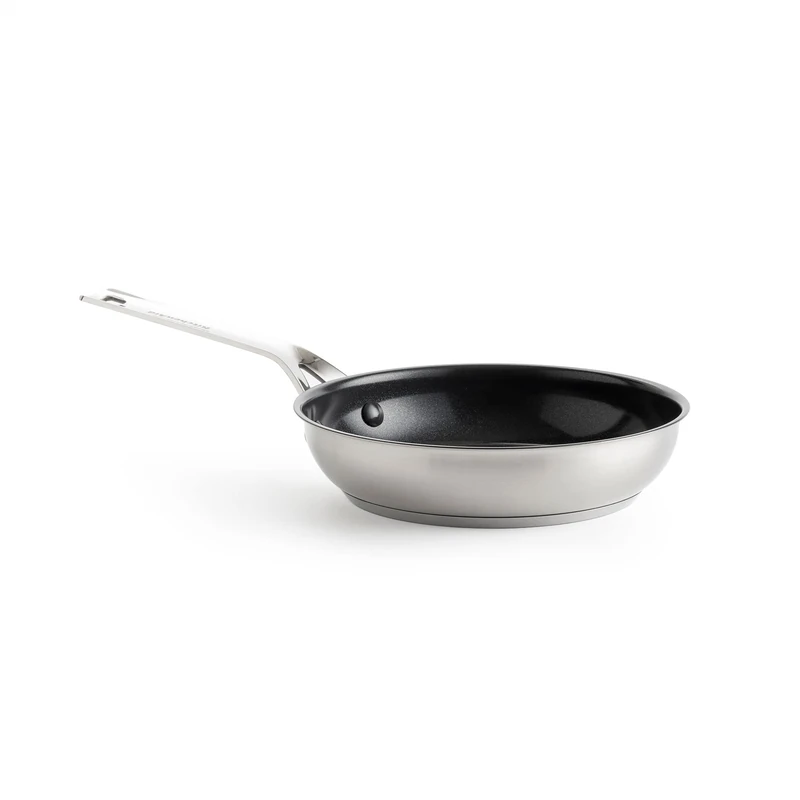 KitchenAid Stainless Steel PFAS-Free Healthy Ceramic Non-Stick 24 cm Frying Pan, Clad, Induction, Oven Safe, Silver