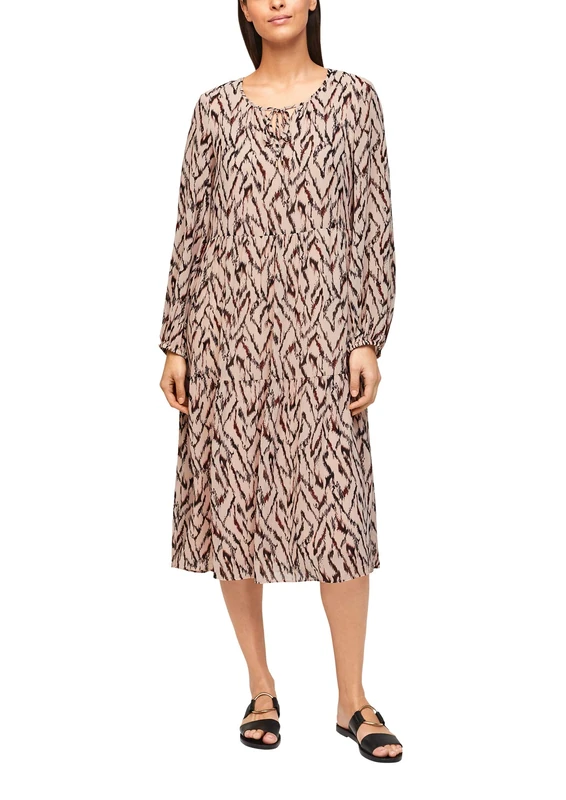 s.Oliver BLACK LABEL Women's 150.10.104.20.200.2100325 Dress, Beige AOP, 8