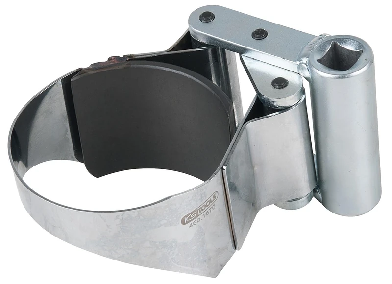 KS Tools 460.1670, Diameter 70-80 mm, 1/2 inch Filter Steel Band Wrench, 70-80 mm